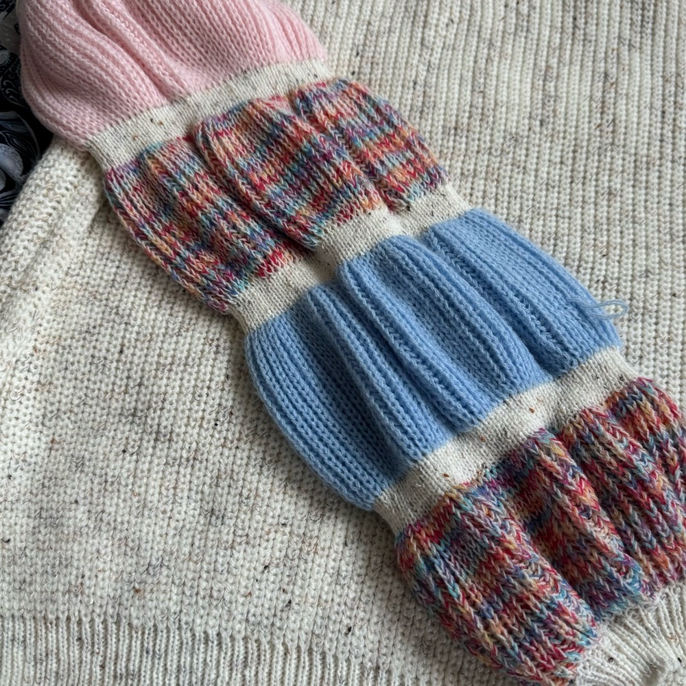 SHEIN Cream Sweater with Pink and Blue Accents - Picture 2 of 3